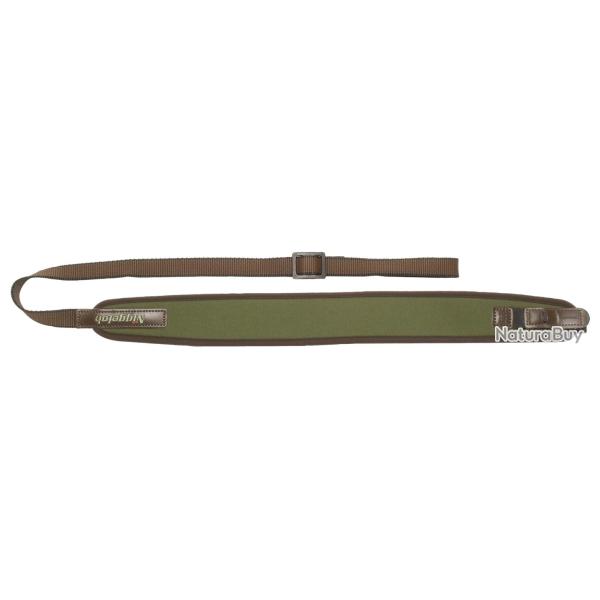 Bretelle droite n�opr�ne verte pour carabine avec attache rapide