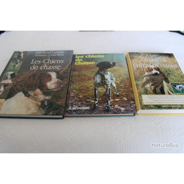 Lot 3 livres chiens de chasse