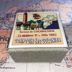 8 mm 1892 (Comptoir des Colonies / Cochinchine): Reproduction boite munitions (vide) CoCo 9007507