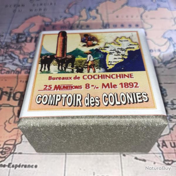 8 mm 1892 (Comptoir des Colonies / Cochinchine): Reproduction boite munitions (vide) CoCo 9007507