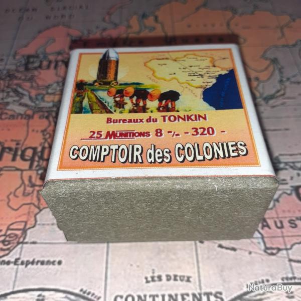 8 mm 320 (Comptoir des Colonies/Tonkin): Reproduction boite munitions (vide) CoCo 9007521