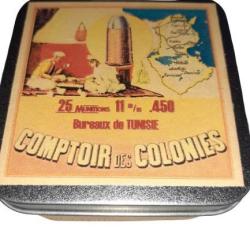 11 mm 450 (Comptoir des Colonies): Reproduction boite munitions (vide) collection Coco 9007557
