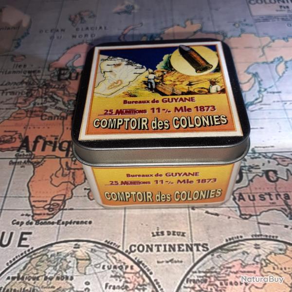 11 mm 1873 (Comptoir des Colonies / Guyane): Reproduction boite munitions (vide) CoCo 9007570