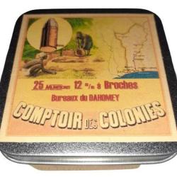 12 mm &agrave; Broches (Comptoir des Colonies): Reproduction boite munitions (vide) collection Coco 9007604