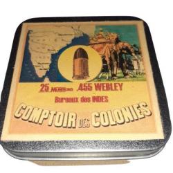 455 Webley (Comptoir des Colonies): Reproduction boite munitions (vide) collection Coco 9007613