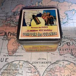 455 Webley (Comptoir des Colonies / INDES): Reproduction boite munitions (vide) Coco 9007613