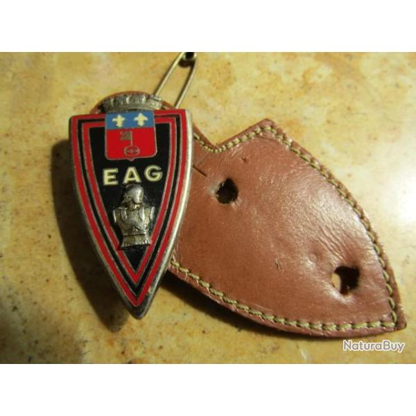 insigne pucelle  Ecole d'Application du G�nie, dos lisse plat, cuirasse rivet�e