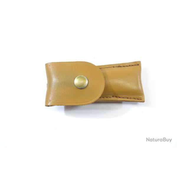 Etui a couteau pour ceinture, cuir sable style Arm�e Fran�aise Alg�rie. (B)