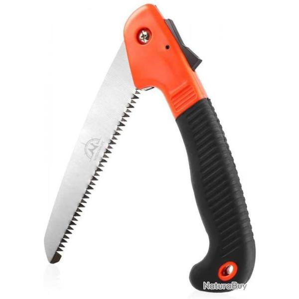 Scie � Main Avec Verrouillage S�curis� et Poign�e Souple Pour Couper Scie � �laguer Pliante 180mm