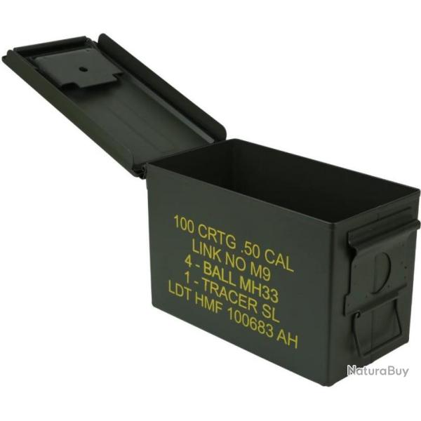 Caisse de Munitions Bo�te � Munitions US Army Box en Metal, 30 x 19 x 15,5 cm Vert