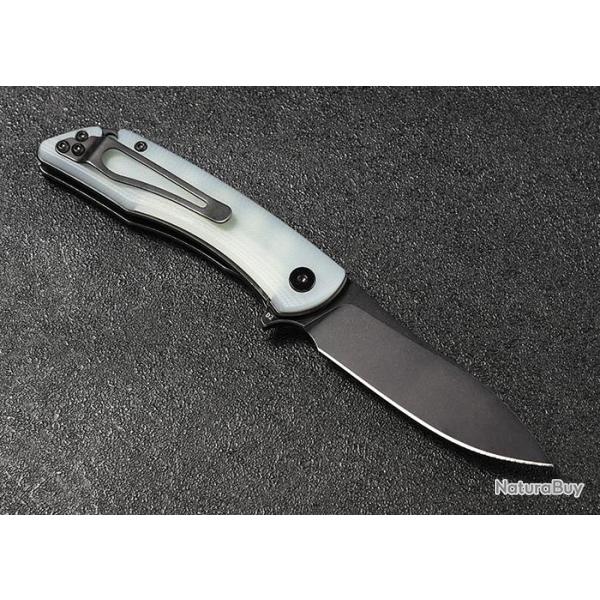 Couteau CMB Made Knives Blaze Jade Lame Acier D2 Manche G10 IKBS Linerlock Clip CMB06T