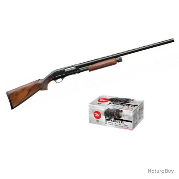 Pack Fusil  pompe Yildiz S71 Wood calibre 12/76