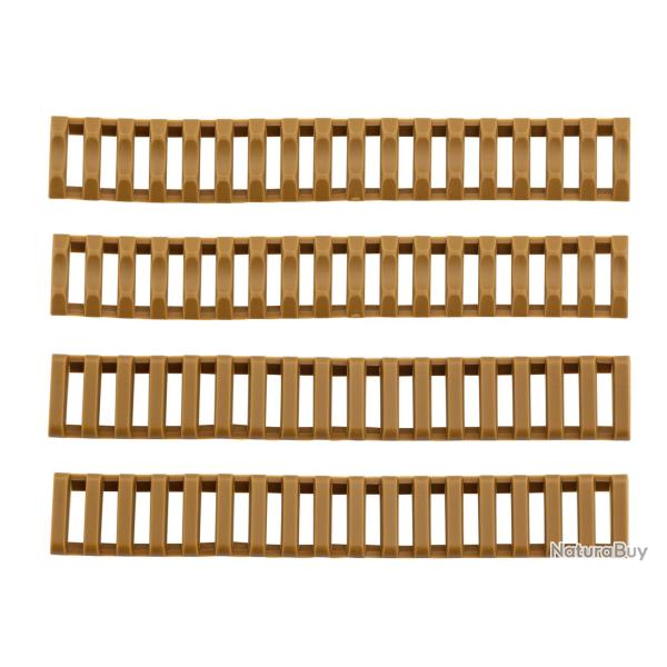 ( Lot de 4 cache rail Picatinny tan souples)Lot de 4 cache rail Picatinny tan souples