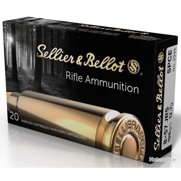 Munitions SELLIER & BELLOT cal.8x57jrs 196gr 12.7g spce par 20