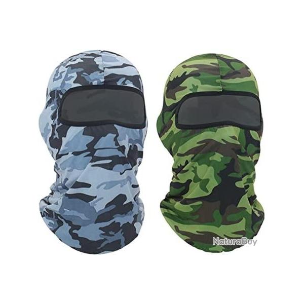 Lot de 2 cagoules - Camouflage - Taille unique - Livraison gratuite