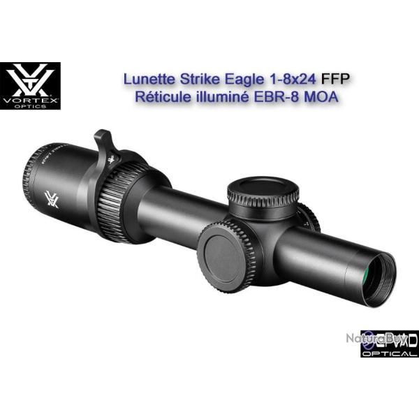 Lunette VORTEX Strike Eagle 1-8x24 FFP Gen 3 - R�ticule EBR-8 MOA