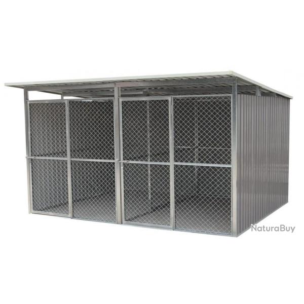 Chenil GEANT chenil double chenil XXXL abri chien enclos GEANT 10m� NEUF cielterre-commerce