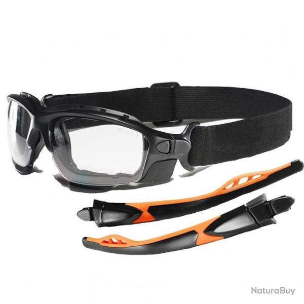 Lunettes de s�curit� - Lunette de tir - EN166 - Transparente - Avec sangle - Livraison gratuite