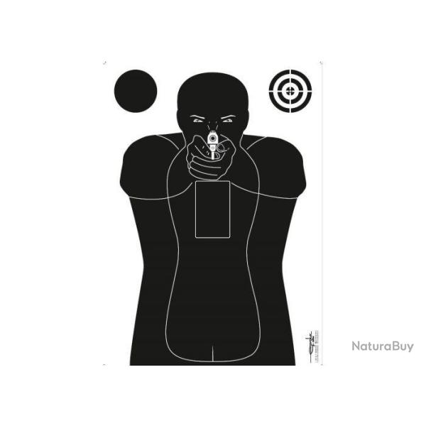 Cible tir rapide n�5 - Silhouette homme - Gravolux