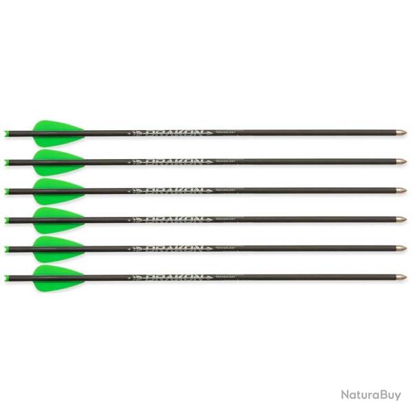 6 Fl�ches pour Arbal�te � poulies Junxing Drakon Vert