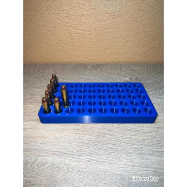 Plateau de rechargement bleu optimis� pour les cartouches de 38 sp�cial, 38 wadcutter, 357 magnum