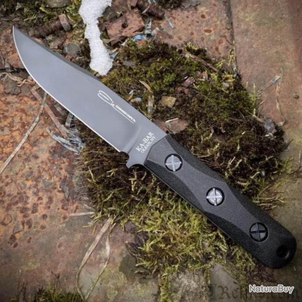 Couteau Kabar EK Commando Short Clip Point lame Acier Carbone 1095 Manche & Etui Polym�re USA EK50