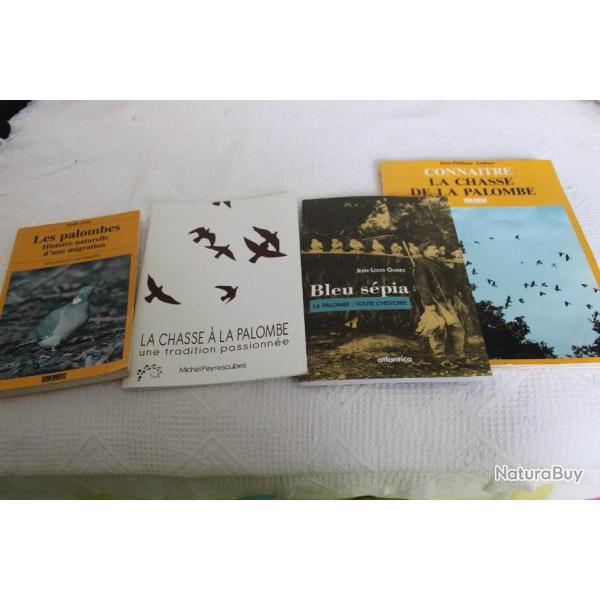 Lot 4 livres chasse � la palombe