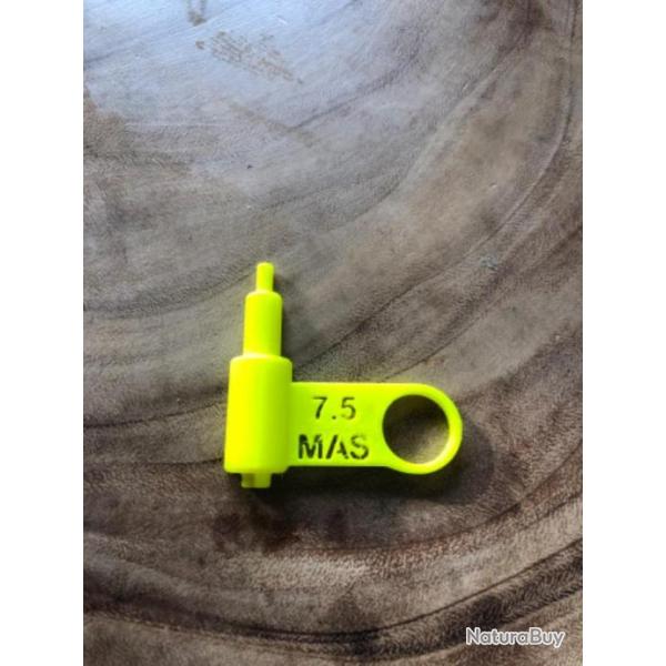 T�moin de s�curit�, t�moin de chambre vide pour arme fran�aise chambr�e en calibre 7.5 mas, 7.5x54
