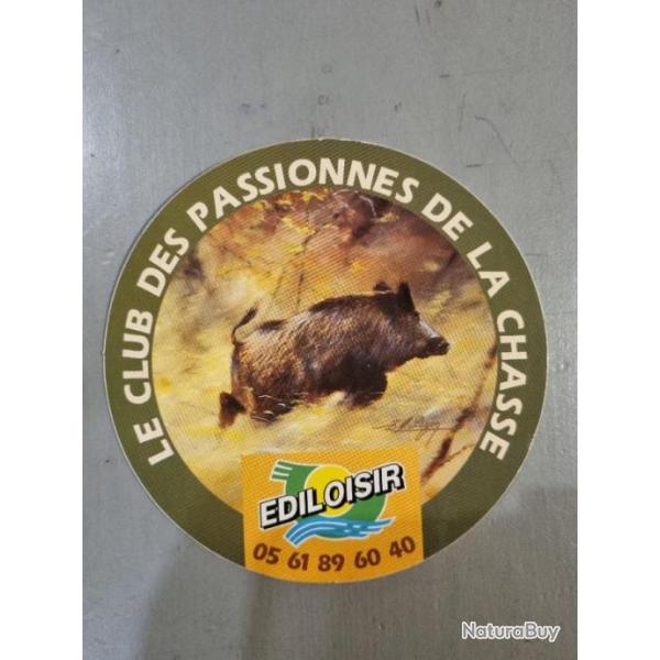 Autocollant chasse EDILOISIR sanglier neuf