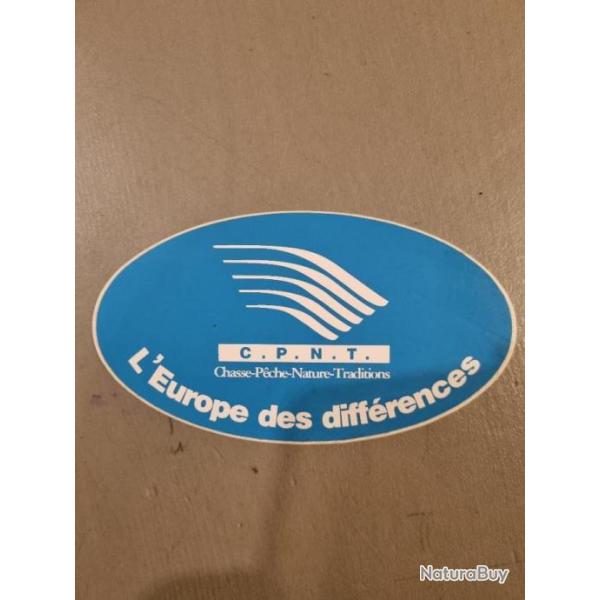 Autocollant chasse CPNT bleu neuf