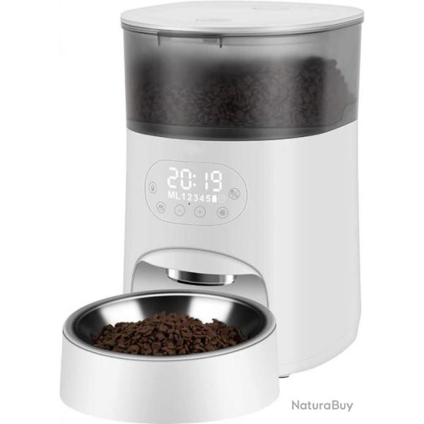 Distributeur de nourriture pour chats et petits chiens 4L - Programmable - Livraison gratuite