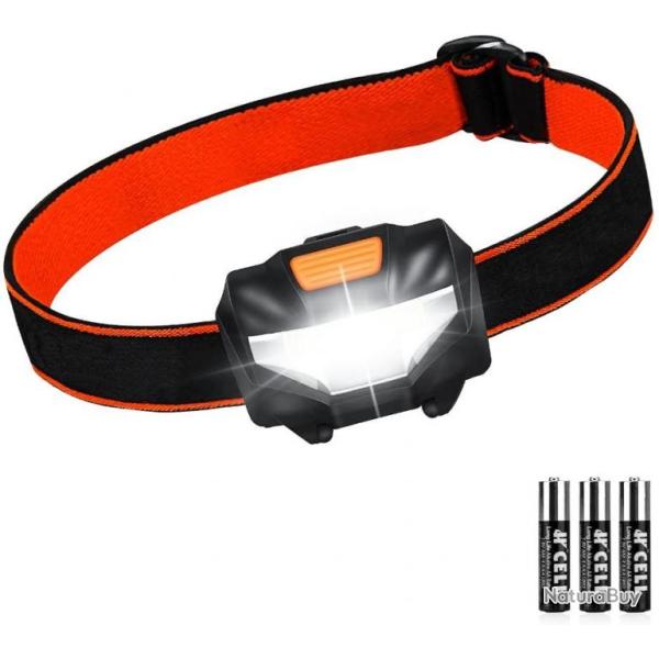 Lampe Frontale Torche Frontale Puissante 3 Modes d'Eclairage 60� R�glable 140LM Etanche et L�ger