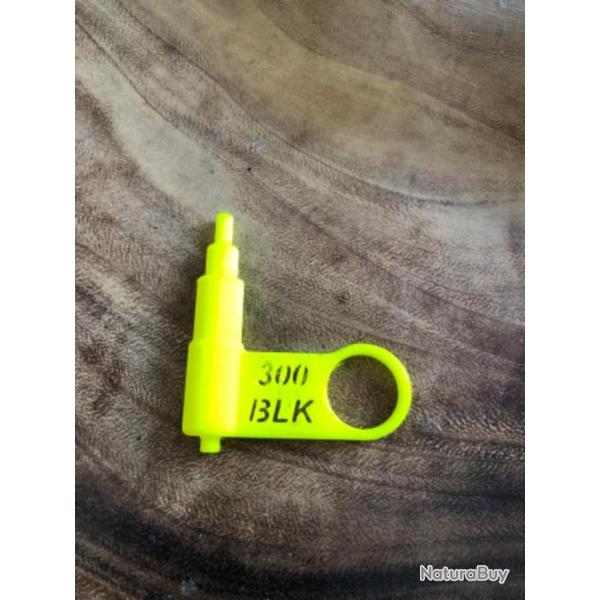 T�moin de s�curit�, t�moin de chambre vide pour arme chambr�e en 300 aac, 300 blk, 300 black out.