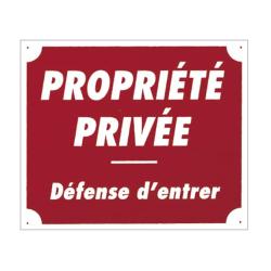 Panneau akilux ''Propri&eacute;t&eacute; priv&eacute;e'' 30 x 25 cm-Akilux