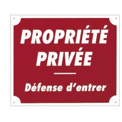Panneau ''Propri&eacute;t&eacute; priv&eacute;e'' 30 x 25 cm-Aluminium