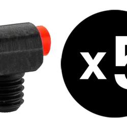 Guidon fluo micro rouge &agrave; visser-Diam. 2,6 mm