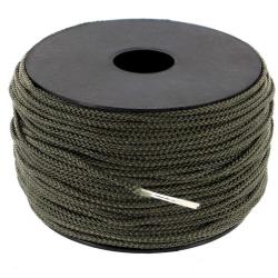 Cordeau tress&eacute; avec &acirc;me-Cordeau tress&eacute; avec &acirc;me vert - Diam 6 mm - 100 m