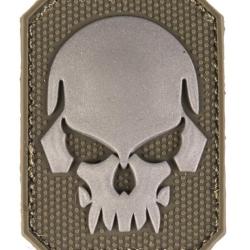Patch PVC T&ecirc;te de mort OD Green 6 x 4.5cm