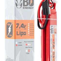 2 sticks batterie Lipo 2S 7.4V 2000mAh 25C-2 sticks - 2000mAh 25C - Mini Tamyia