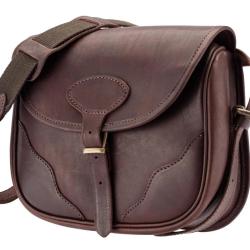 Sac &agrave; cartouches en cuir pleine fleur