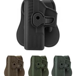 Holster rigide Quick Release pour pistolet type Glock 17 Gaucher-TAN