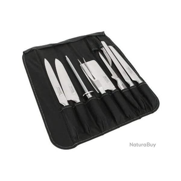 Sacoche de Couteaux Cuisinier 9 Pices Bouch Coutellerie Dcoupe Gibier Chasse