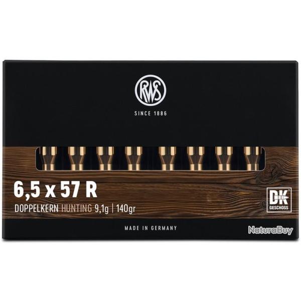Munition RWS 6,5x57 DK 9,1g 140Grs par 20