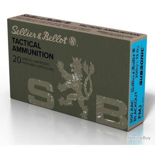 20 Munitions S&B cal 300 AAC Blackout 200gr Subsonic
