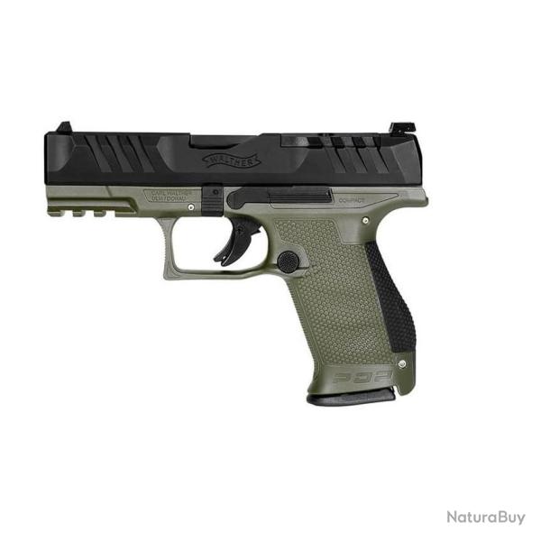PIST PDP COMPACT WALTHER 4'' CAL 9X19, 15 COUPS - OD GREEN