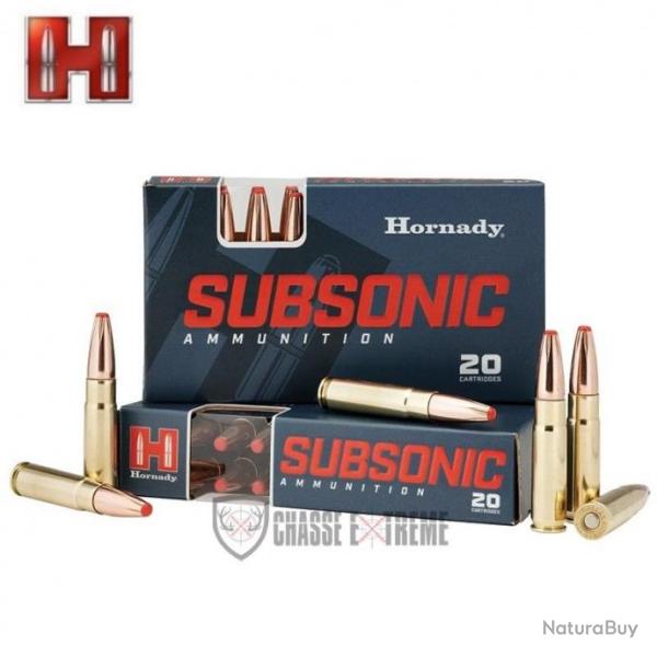 20 Munitions HORNADY Cal 300 Blackout 190 Gr SUB-X