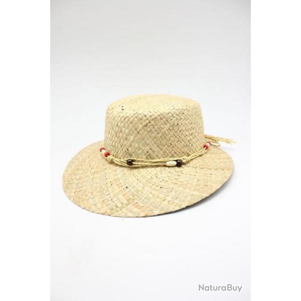 Chapeau de paille � visi�re longue