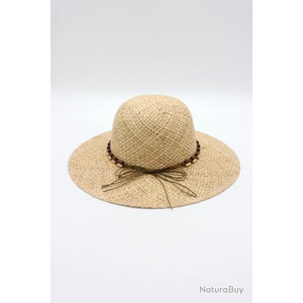 Chapeau de paille � bord long