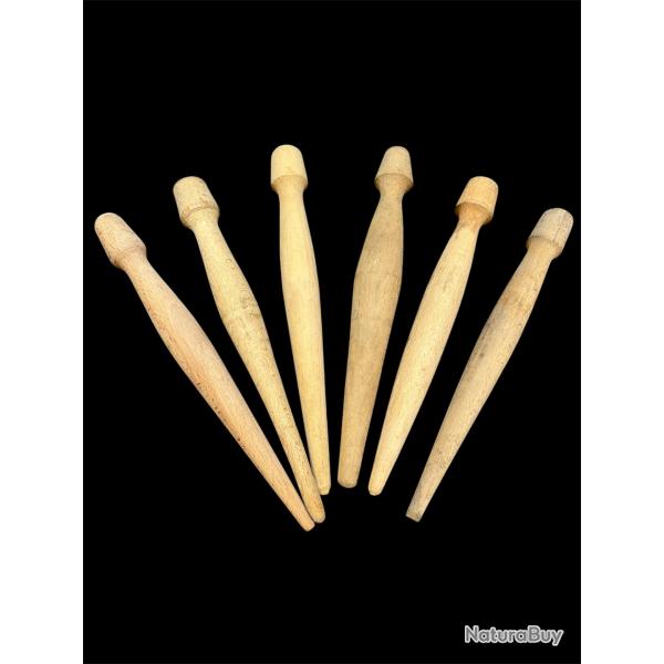 Ensemble de 6 Piquets de tente en bois origine US