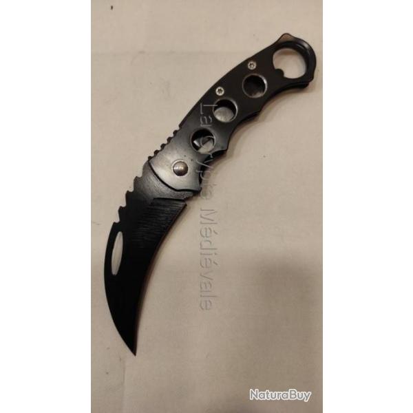 COUTEAU COMBAT TACTIQUE BLACK KARAMBIT
